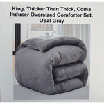 King, Thicker Than Thick, Coma Inducer Oversized Comforter Set, Opal Gray