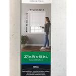 Mainstays 1in Cordless Room Darkening Vinyl Blinds, White, 27in x 48in