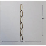 Accessory Chain, 48 in of 9-Gauge Chain in Vintage Brass