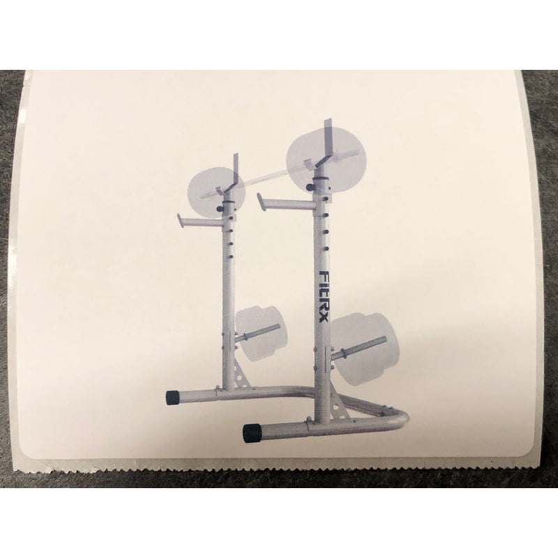 FitRx Squat Rack, Adjustable Universal Squat Rack for Home Gym, 390lbs.