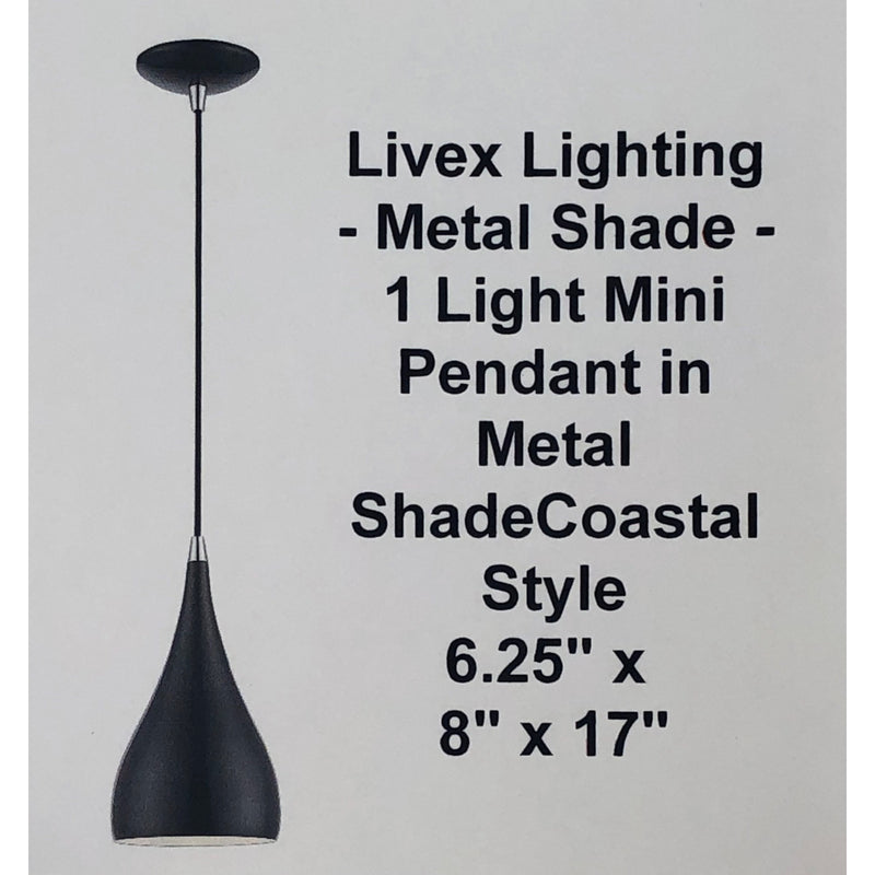 Livex Lighting - Metal Shade - 1 Light Mini Pendant in Metal ShadeCoastal Style