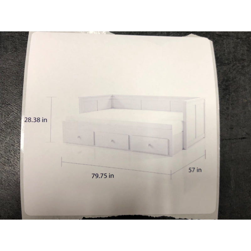 Daja Transitional Full Solid Wood Storage Daybed by Furniture of America - White