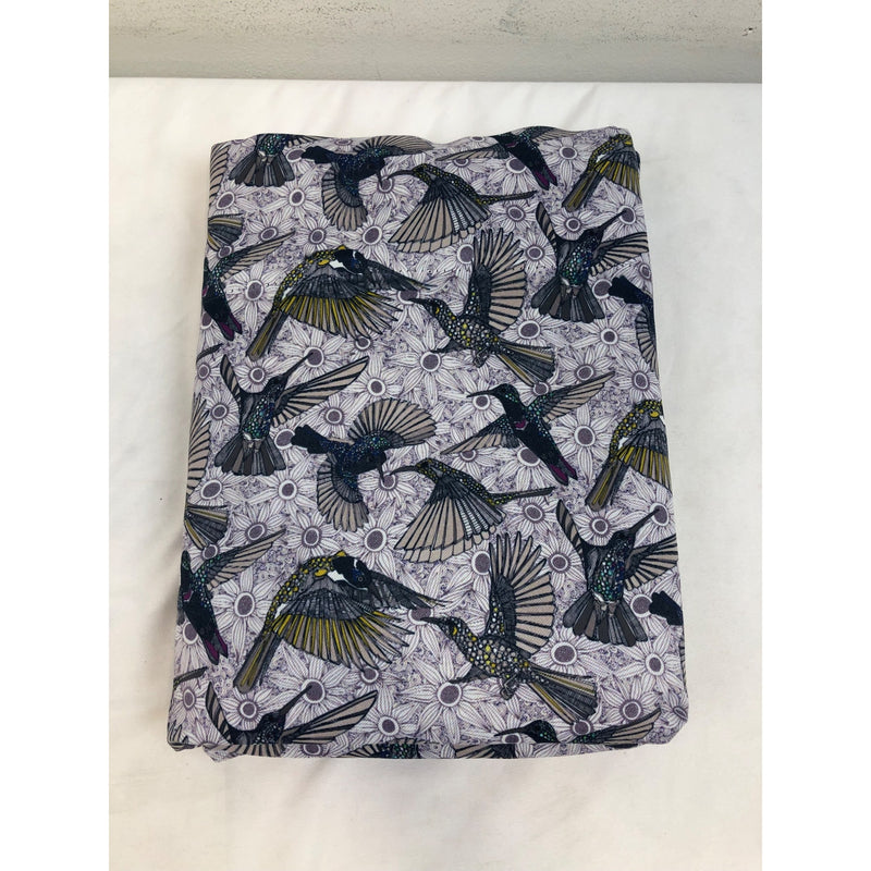 1-piece Blackout Hum Sun Honey Birds Basalt Curtain Panel, 96in x 50in