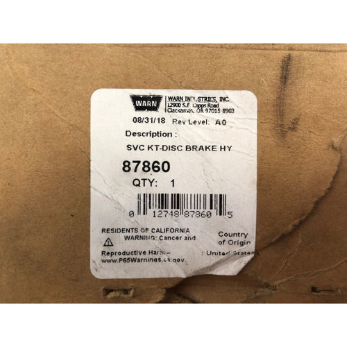 WARN KT Disc Brake Assay 87860