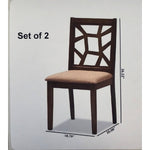 Baxton Studio Abilene Mid-Century Walnut Fabric Dining Chairs, Set of 2