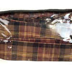 King, Abilene Star 16 in. Burgundy Tan Brown Plaid Bed Skirt