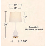 360 Lighting Lula Modern Mid Century Table Lamp 30in., White