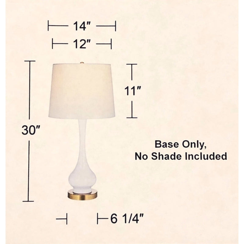 360 Lighting Lula Modern Mid Century Table Lamp 30in., White