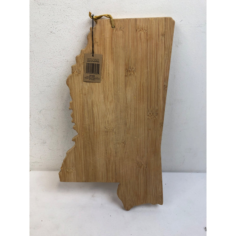Mississippi Shaped Mango Wood Cutting Board with Handle