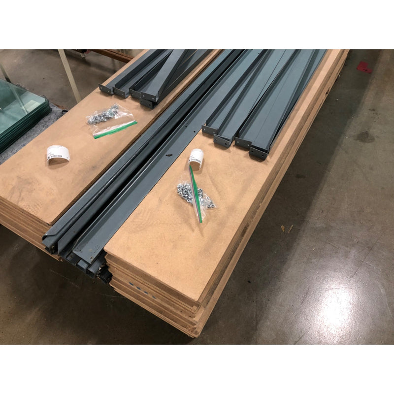 18' x 8' x 3' Metal/Wood Industrial Shelving, 6 Shelves Per Unit