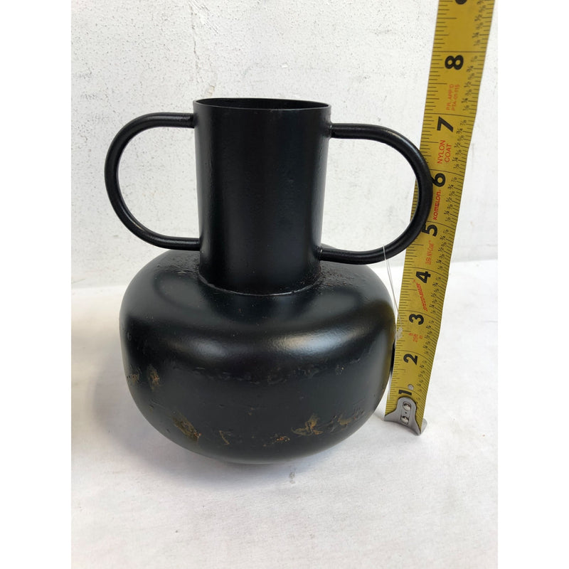 12in H Sullivans Modern Ebony Jug Vase Set of 2, Black