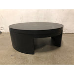 Beautiful Mod Round Coffee Table by Drew Barrymore, Rich Black