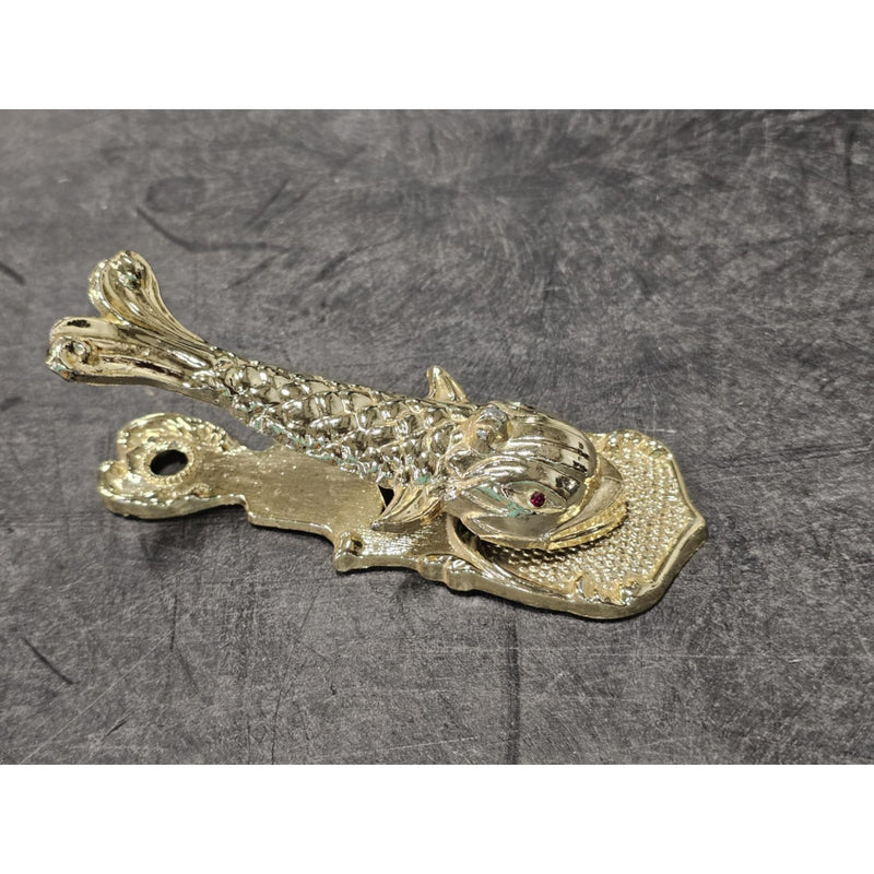 Vintage Koi Asian Fish Paper Clip/Holder/Wall/Desk -  Gold Tone