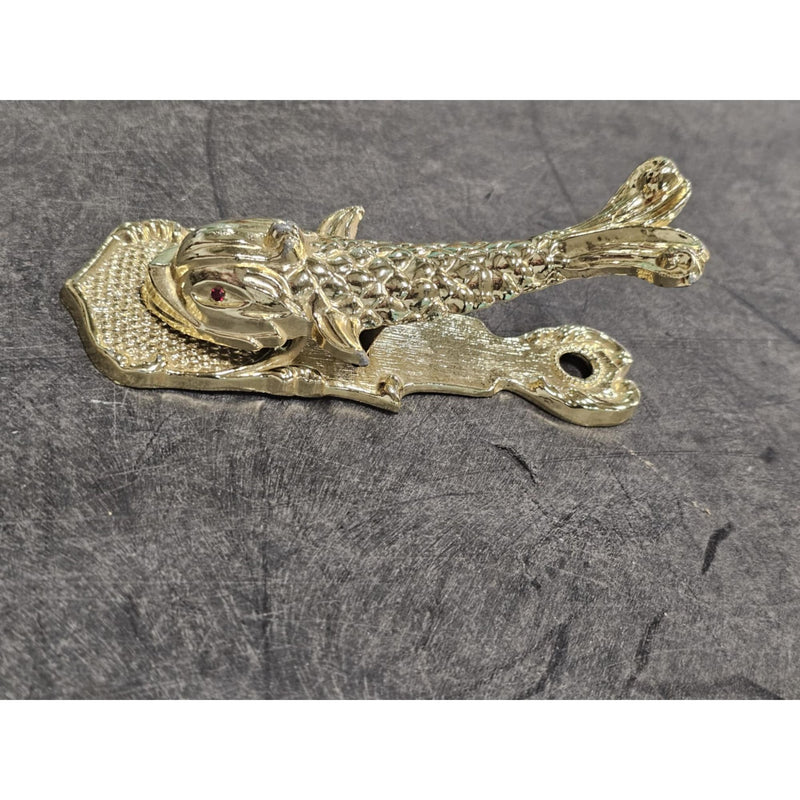 Vintage Koi Asian Fish Paper Clip/Holder/Wall/Desk -  Gold Tone
