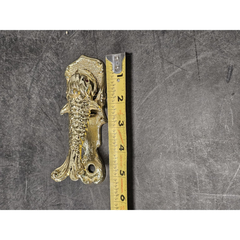 Vintage Koi Asian Fish Paper Clip/Holder/Wall/Desk -  Gold Tone