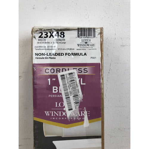 Lotus and Windoware, 1in Cordless Vinyl Mini Blind - Alabaster, 23in x 48in