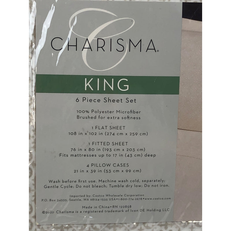 King, Lisbon Linon, Charisma Sheet Set