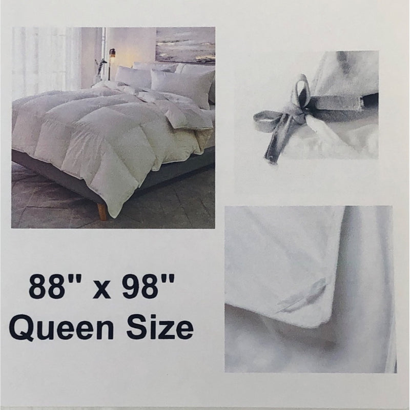 Queen, 1221 Bedding Cotton Sateen Down Alternative Comforter