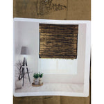 Arlo Blinds Cordless Java Deep Bamboo Roman Shades Blinds, 33in W x 74in H