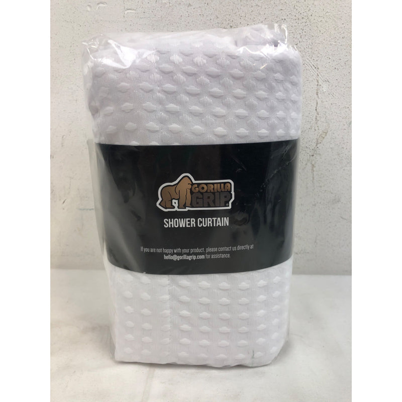 Gorilla Grip Waffle Shower Curtain, Thick Weighted Fabric, Wrinkle Resistant