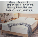 Queen, Serenity by Tempur-Pedic 3in Cooling Memory Foam Mattress Topper
