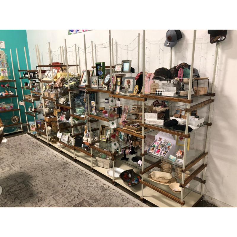 23in Square Glass Shelving
