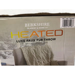 Tan, Berkshire Life Heated Throw. 50in x 60in