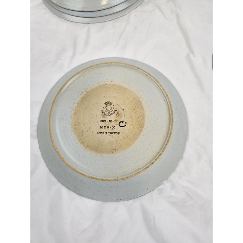5-Buchan Portobello Stoneware Thistle 10 1/2" Dinner Plates Scotland