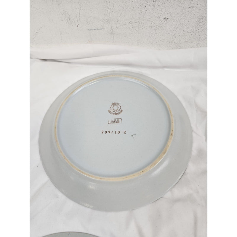 5-Buchan Portobello Stoneware Thistle 10 1/2" Dinner Plates Scotland