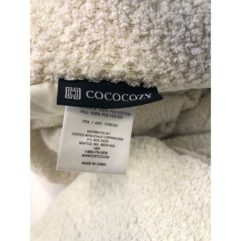 King, Ivory, Cococozy 3-piece Bouclé Comforter Set