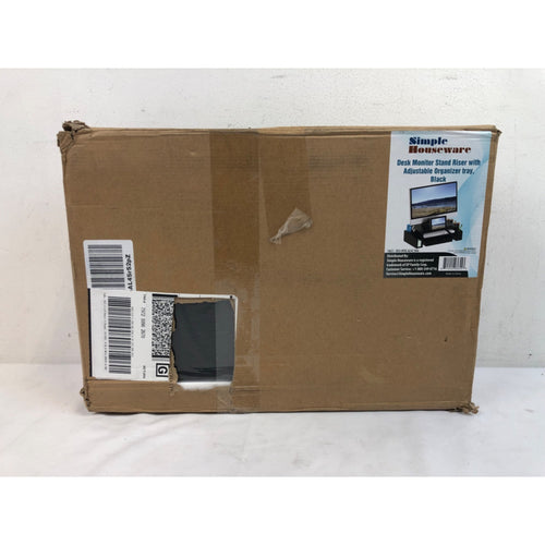 Desk Monitor Stand Riser with Adjustable Organizer tray, Black