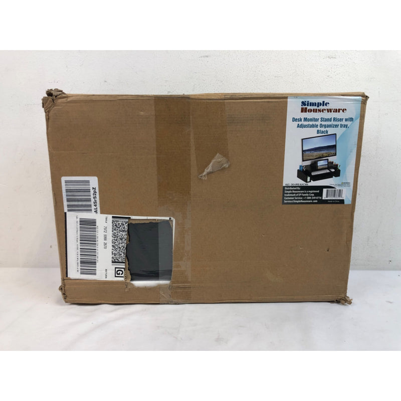 Desk Monitor Stand Riser with Adjustable Organizer tray, Black