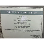 Queen, Sage Green, Laurel 3-piece Puff Comforter Set