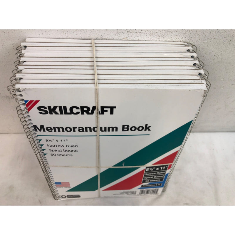 Memo Books; 8 1/2in x 11in; 50 Sheets; White; Pack Of 12