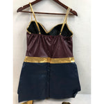 Adult Wonder Woman Costume Cosplay Faux Leather 4 Piece Costume, Size S