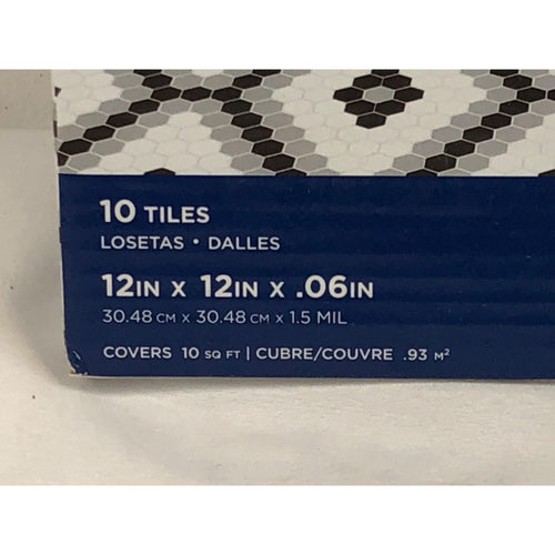 FloorPops Leyton 12 in. x 12 in. Peel and Stick Virgin Vinyl Floor Tiles, 10ct