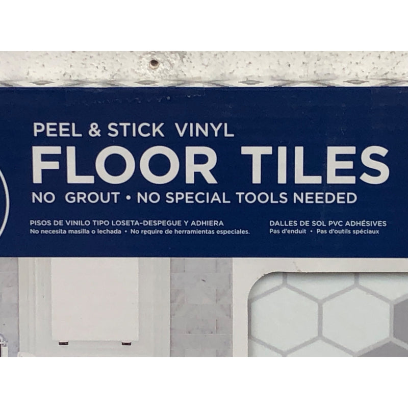 FloorPops Leyton 12 in. x 12 in. Peel and Stick Virgin Vinyl Floor Tiles, 10ct