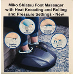 Miko Shiatsu Foot Massager with Heat Kneading and Rolling and Pressure Settings