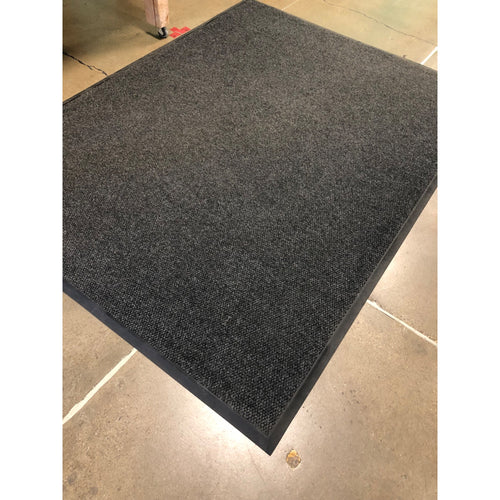 Carpet Mat 6 x 8', Charcoal, Heavy Duty Industrial Rubber Back Rug