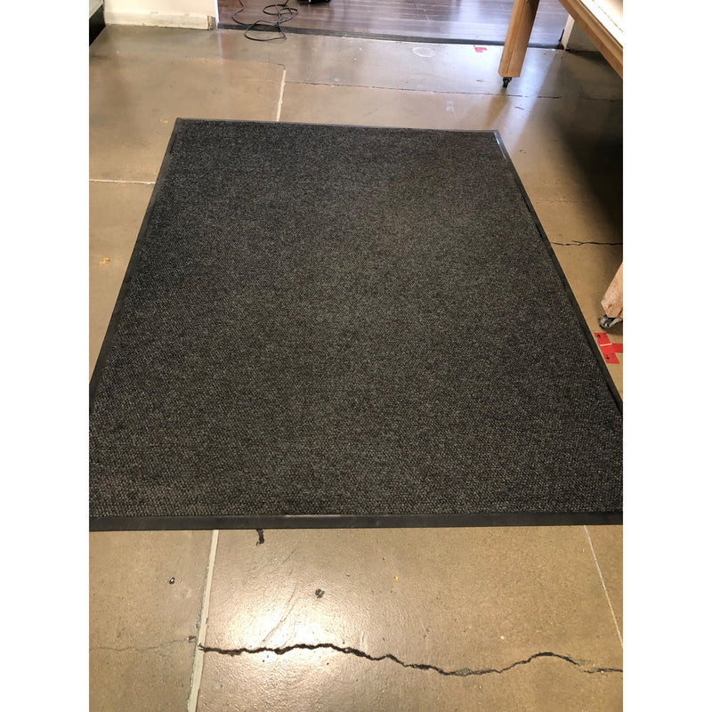Carpet Mat 6 x 8', Charcoal, Heavy Duty Industrial Rubber Back Rug