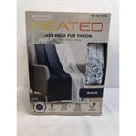 Blue, Berkshire Life Heated Throw