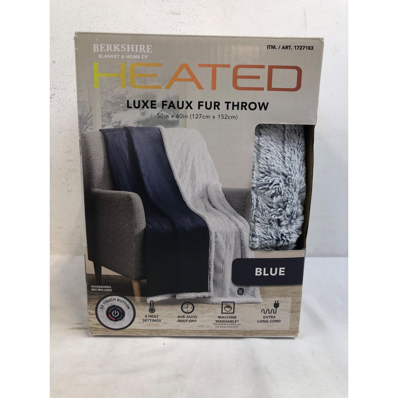 Blue, Berkshire Life Heated Throw