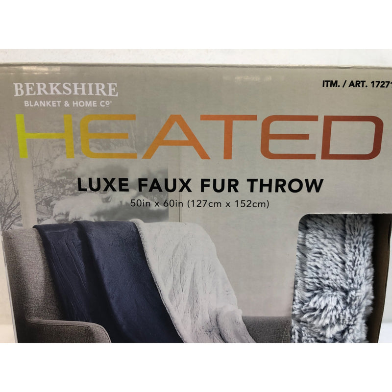 Blue, Berkshire Life Heated Throw
