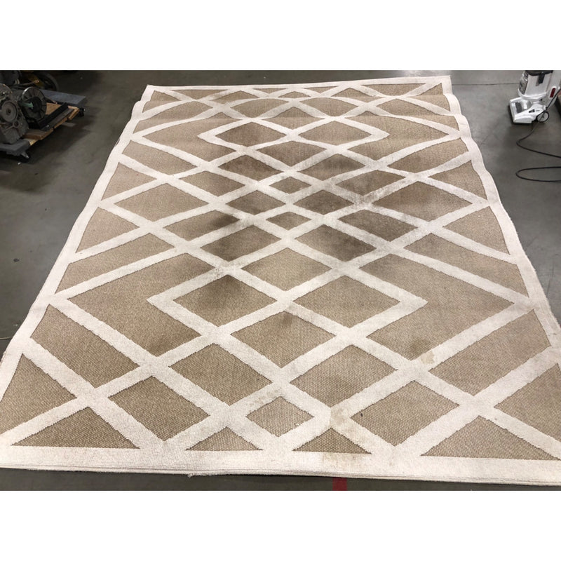 Nautica 7ft 10in x 10ft Brown Jute with Cream Design