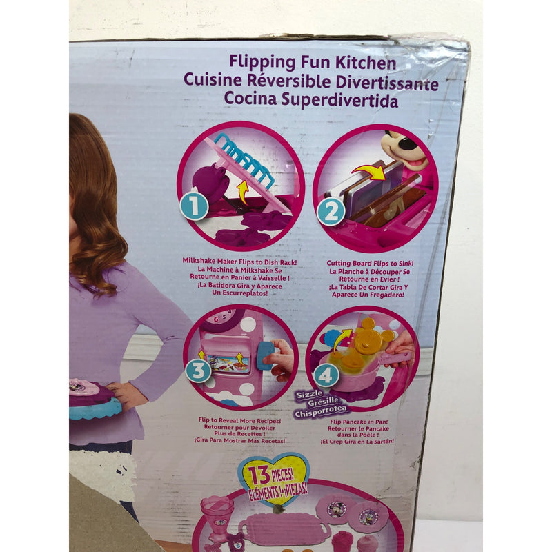 Disney Junior Minnie Mouse Flipping Fun Pretend Play Kitchen Set