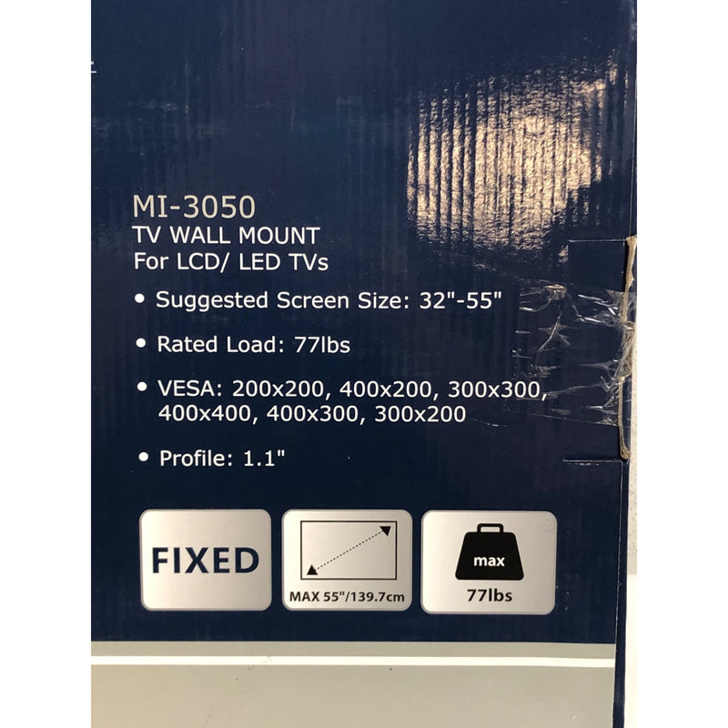 Mount-It! Low Profile Fixed TV Wall Mount, Fits 32- 55 Tvs, Capacity 77 lbs.