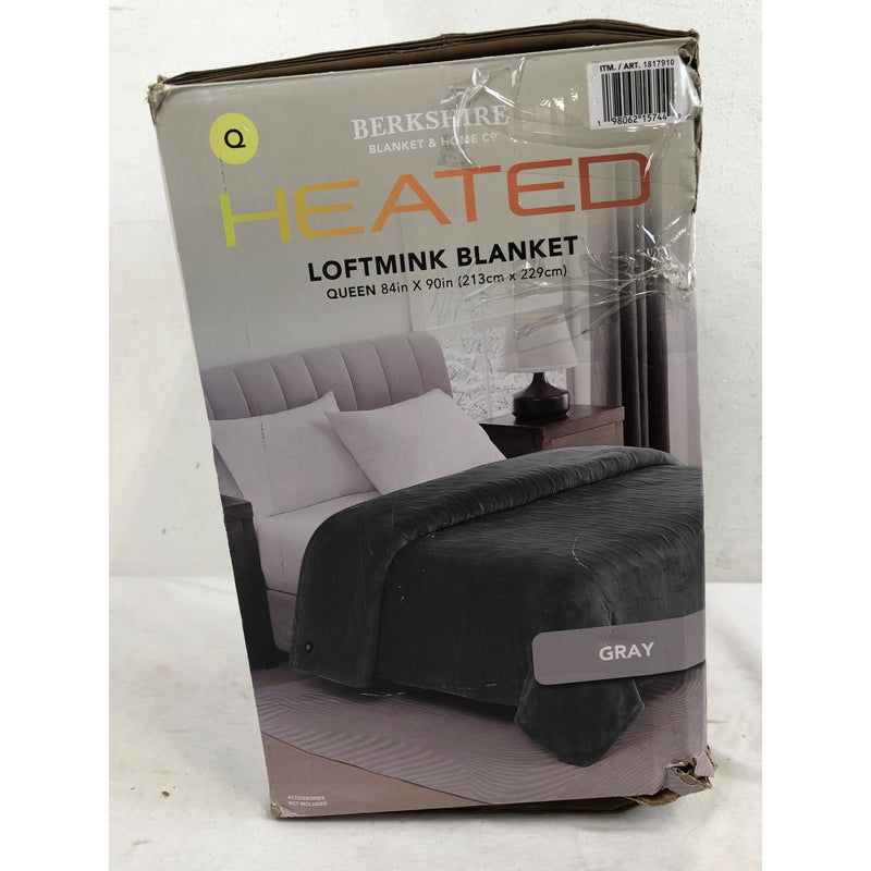 Queen, Gray, Berkshire Life Heated Throw Blanket