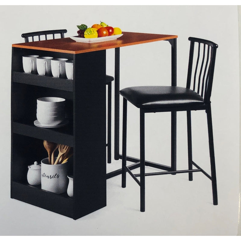 Best Choice Products 3-Piece Wooden Counter Height Dining Table Set