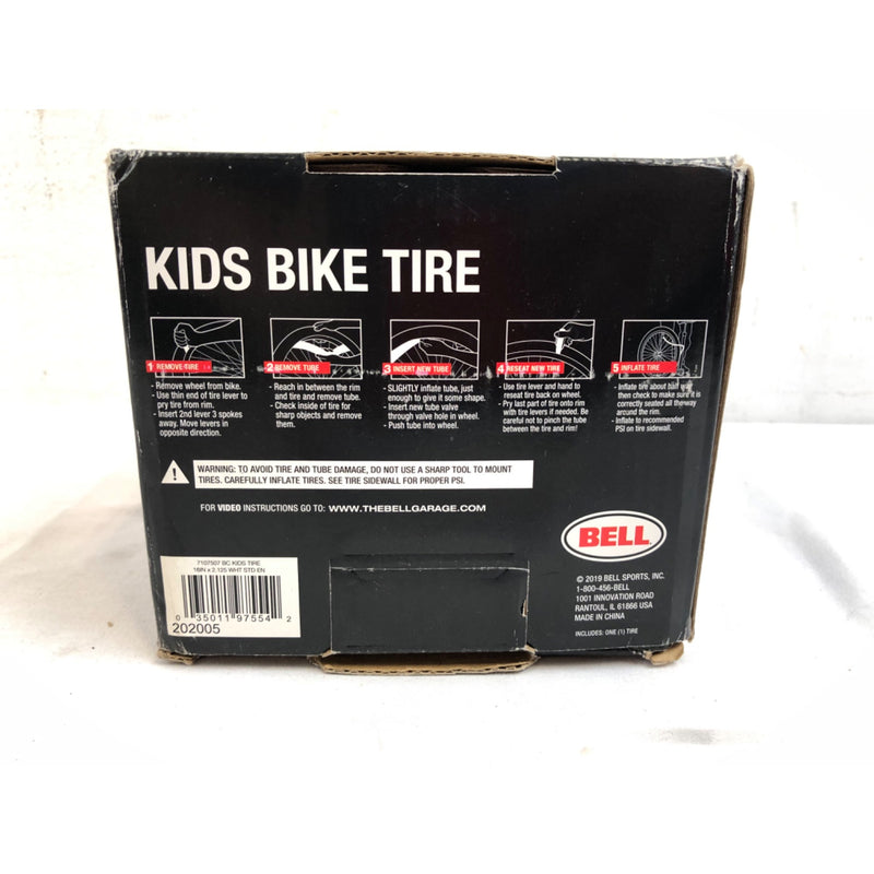 Bell Kids Bike Tire, 16in White Tire