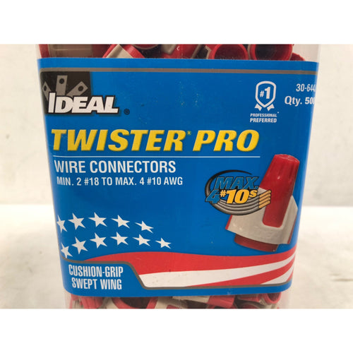 Ideal 30-644J Twister Pro Wire Connector, Model 344 Red/Yellow, 500/Jar